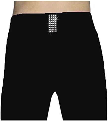 ChloeNoel PS735 Solid Over-The-Hill Skate Elite Pants with Front Pocket and Swarovski Crystal Block in Saudi Arabia