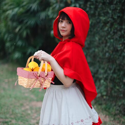 Hicarer Red Riding Cape مع سلة نزهة سلة القماش القماش القطني in Saudi Arabia