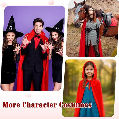 Hicarer Red Riding Cape مع سلة نزهة سلة القماش القماش القطني in Kuwait