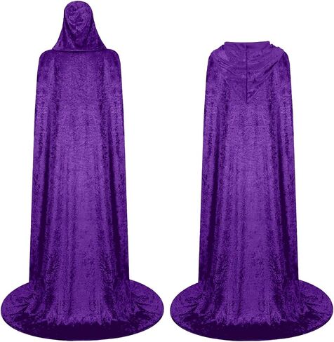 كيب مخملي مقنعين مع كبايز هود هالوين للنساء Witch Costume Vampire Cloak Wizard Robe Cosplay in Saudi Arabia