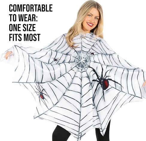 Morph Spider Costume for Women Poncho ، Halloween Poncho for Womens ، Halloween Comple for Women Comper Spiders in Saudi Arabia
