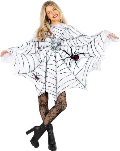 Morph Spider Costume for Women Poncho ، Halloween Poncho for Womens ، Halloween Comple for Women Comper Spiders in Saudi Arabia