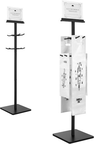 4-Side Hanging Wet Umbrella Bag Stand with Free 400 Umbrella Bags Disposable,Umbrella Holder for Entryway,Commercial Wet Umbrella Bag Wrapper Stand Indoor Entryway for Lobby Entrances in Saudi Arabia