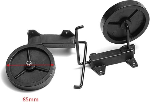 2X Luggage Suitcase Wheels Folding Wheels for Trolley Shopping Carts Parts Black in Saudi Arabia