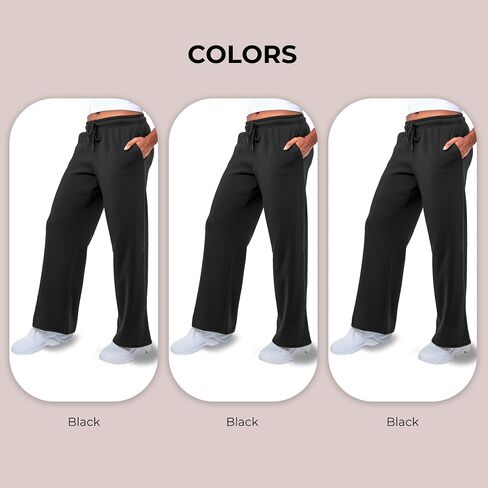 3 Pack Sweatpants Women, Straight Leg Womens Sweatpants, Workout - Yoga Pants (Available in Plus) in Kuwait