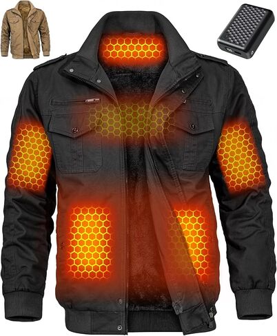 Wulcea Graphene Heated Jacket for Men 12V Fast Charge 18400mAh Large Capacity in Saudi Arabia