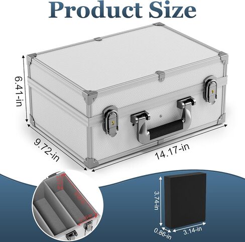 TopLoaders Storage Box for 120 3" x 4" pt Magnetic Card Holder, Trading Card Storage Case with Dividers, Fits for Trading Cards and Sports Cards, Game Cards, Holds up to 500+ Toploaders in Kuwait