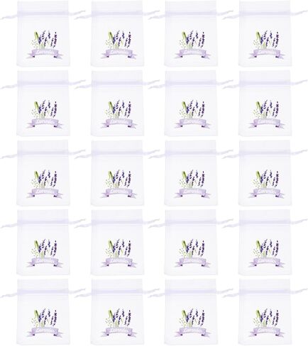 ABOOFAN 20pcs Empty Lavender Sachet Bags Organza Gauze Bags Small Drawstring Jewelry Pouches Party Favor Candy Bags in Saudi Arabia
