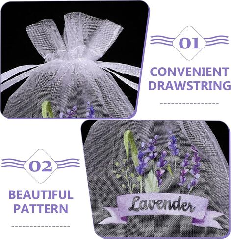 ABOOFAN 20pcs Empty Lavender Sachet Bags Organza Gauze Bags Small Drawstring Jewelry Pouches Party Favor Candy Bags in Saudi Arabia