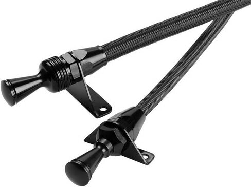 Lokar X1220027 Black Stainless Steel Housing Dipstick with Lock and Black Fittings for Big Block Chevy Engine in Saudi Arabia