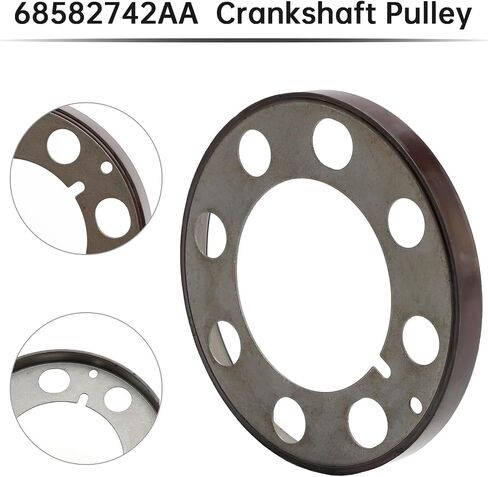 Sprocket Crankshaft Pulley Fit For Jeep GRAND CHEROKEE WK 2014-2023 3.0Diesel,For WRANGLER JK 2011-2018 2.8 Diesel,For Dodge RAM 1500 DS/DX 2014-2018 3.0 Diesel#68027485AA,68493358AA,68582742AA in Saudi Arabia