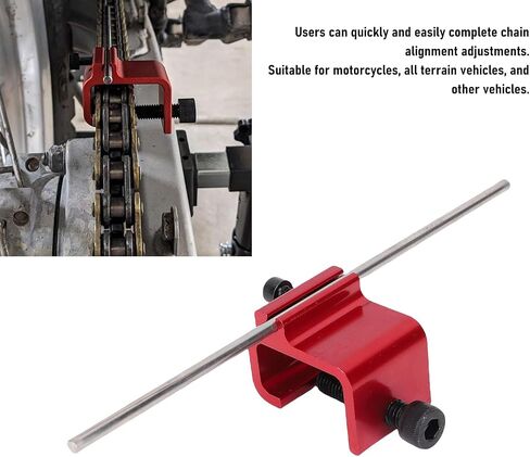Acouto Chain Alignment Tool Aluminium Alloy for Motorcycles and ATVs, Quick Accurate Alignment Tool, with Universal Fit for Scooters, Snowmobiles (Blue) in Saudi Arabia