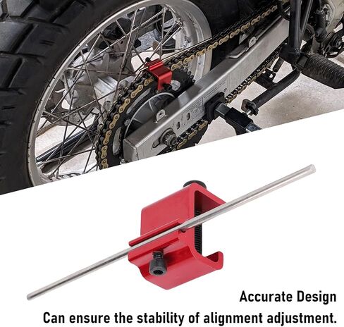 Acouto Chain Alignment Tool Aluminium Alloy for Motorcycles and ATVs, Quick Accurate Alignment Tool, with Universal Fit for Scooters, Snowmobiles (Blue) in Saudi Arabia