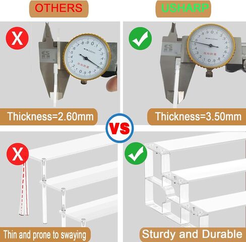 3 Tier Perfume Organizer Stand, Acrylic Display Stands,Cologne Organizer for men, Clear Shelf Risers for Figures, Cupcake Stand Holder for Party, Riser Stand for Decoration and Organizer in Saudi Arabia