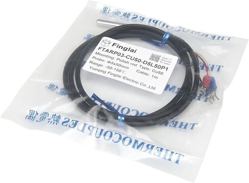 FTARP03 CU50 نوع مقاوم للماء 1M كابل تلميع مسبار قضيب مسبار RTD مستشعر درجة الحرارة (6x50mm التحقيق) in Saudi Arabia