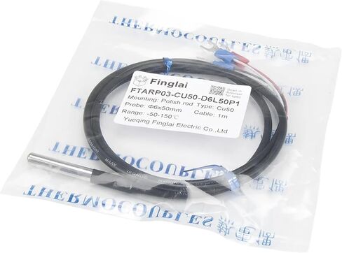 FTARP03 CU50 نوع مقاوم للماء 1M كابل تلميع مسبار قضيب مسبار RTD مستشعر درجة الحرارة (6x50mm التحقيق) in Saudi Arabia