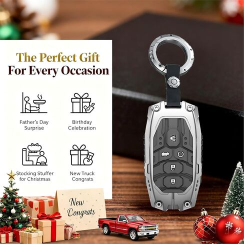 غطاء مفتاح المعادن الثقيل وسلسلة المفاتيح لهوندا 2022-2024 Civic ، Accord ، HR-V ، Pilot & CR-V ، 5-Button Key Shell (5-Buttons ، Black) in Kuwait