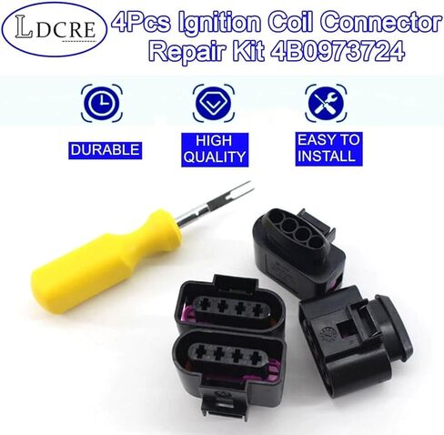 4pcs ishis chaletition coil coytrict kit 4B0973724 ، يناسب VW Passat Tiguan Beetle Golf Jetta Audi A3 A4 A5 A6 Q7 TT R8 ، HARNESS PLUPLIS in Kuwait