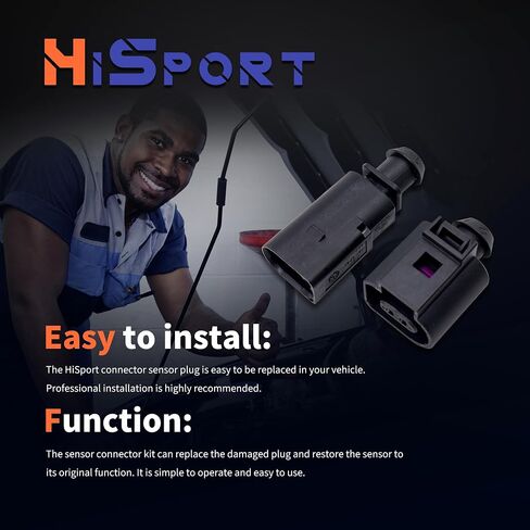 Hisport Connector Sensor Sensor Plug Plug Clip Clip - متوافق مع Audi A3 A4 A5 A6 A7 A8 Q5 Q7 Volkswagen Beetle E -Golf Porsche Boxster Rabbit يستبدل 1J0973702 8Z0820535 6RD820535 in Saudi Arabia