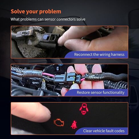 Hisport Connector Sensor Sensor Plug Plug Clip Clip - متوافق مع Audi A3 A4 A5 A6 A7 A8 Q5 Q7 Volkswagen Beetle E -Golf Porsche Boxster Rabbit يستبدل 1J0973702 8Z0820535 6RD820535 in Saudi Arabia