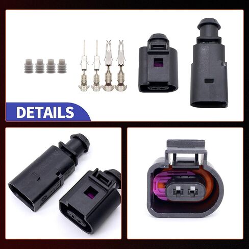Hisport Connector Sensor Sensor Plug Plug Clip Clip - متوافق مع Audi A3 A4 A5 A6 A7 A8 Q5 Q7 Volkswagen Beetle E -Golf Porsche Boxster Rabbit يستبدل 1J0973702 8Z0820535 6RD820535 in Saudi Arabia