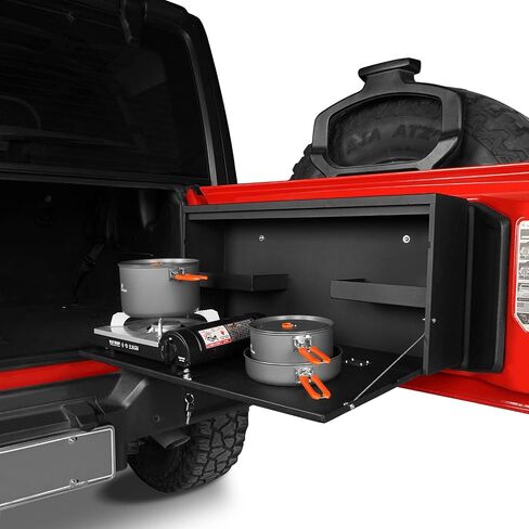 Hooke Road Wrangler Tailgate Table Storage Lock Box Camping Desk for Jeep Wrangler JL & Unlimited 2018 2019 2020 2021 2022 2023 2024 2025 in Kuwait