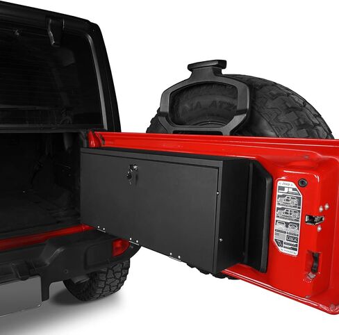 Hooke Road Wrangler Tailgate Table Storage Lock Box Camping Desk for Jeep Wrangler JL & Unlimited 2018 2019 2020 2021 2022 2023 2024 2025 in Kuwait