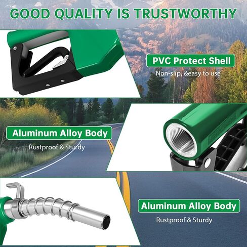3/4" NPT Automatic Fuel Nozzle with Hook, Gas Pump Handle Fuel Nozzle with 3-speed Padlock, Auto Shut Off Nozzle for Gasoline Oil, Kerosene Biodiesel and Diesel in Saudi Arabia