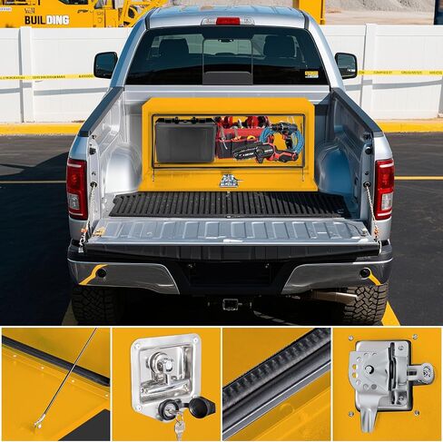 SteelHeavy Duty Truck Bed Tool Box, Door with Double Sided Hydraulics Rods for Trailer Truck Pick Ups in Saudi Arabia