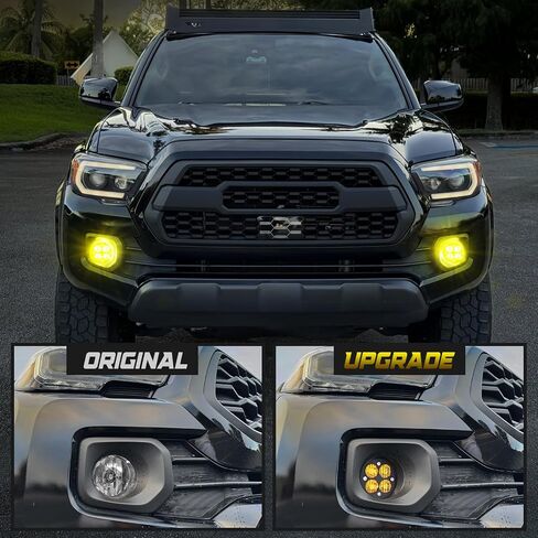 Yellow LED Fog Lights Fits For 2012-2023 Tacoma,2014-2021 Tundra,2010-2024 4Runner,2011-2019 Sienna,2009-2016 Corolla,2008-2013 LX570,2 Packs(SAE Fog Lamp,Amber LED Light Kit) in Saudi Arabia