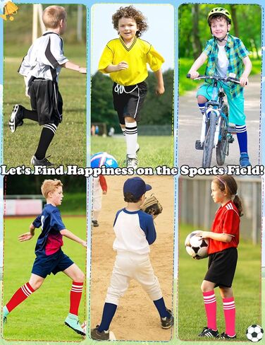 Sarfel 3 Pack Kids Soccer Socks Socks Toddler Baseball Socks Youth Boys Girls Softball Sock Girls Youth Football Sock Sports in Saudi Arabia