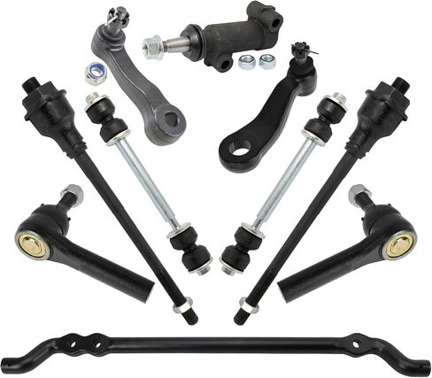 TRQ Front Steering & Suspension Kit Center Link Idler Arm Idler Arm Bracket Assembly Pitman Arm Sway Bar Stabilizer Link Tie Rod Compatible with Chevrolet GMC Hummer in Saudi Arabia