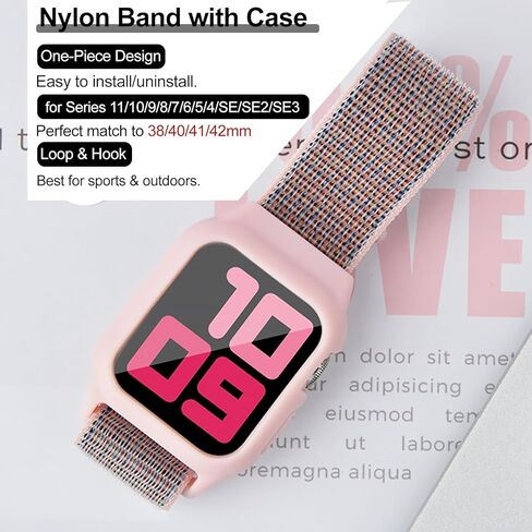 Band with Case Compatible for Kids Apple Watch Band 38/40/41/42/44/45/46mm in Saudi Arabia