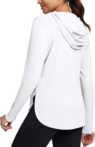 BALEAF Women's UPF 50+ Sun Protection Hoodie Shirt Long Sleeve SPF UV Shirt Hiking Fishing Outdoor Lightweight Black XXL in Saudi Arabia