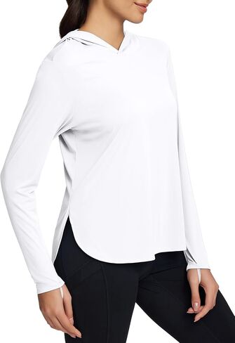 BALEAF Women's UPF 50+ Sun Protection Hoodie Shirt Long Sleeve SPF UV Shirt Hiking Fishing Outdoor Lightweight Black XXL in Saudi Arabia