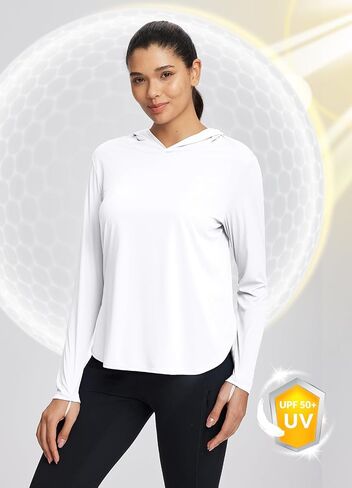 BALEAF Women's UPF 50+ Sun Protection Hoodie Shirt Long Sleeve SPF UV Shirt Hiking Fishing Outdoor Lightweight Black XXL in Saudi Arabia