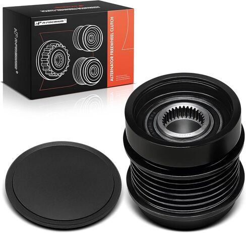 A-Premium المولد المولد Freewheel Clutch Pulley متوافق مع Mercedes-Benz W213 Series E300 2017-2019 ، W253 Series GLC300 2018-2020 ، 2.0L ، 6 الأخاديد في اتجاه عقارب الساعة in Kuwait