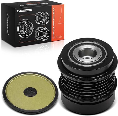 A-Premium المولد المولد Freewheel Clutch Pulley متوافق مع Mercedes-Benz W213 Series E300 2017-2019 ، W253 Series GLC300 2018-2020 ، 2.0L ، 6 الأخاديد في اتجاه عقارب الساعة in Kuwait