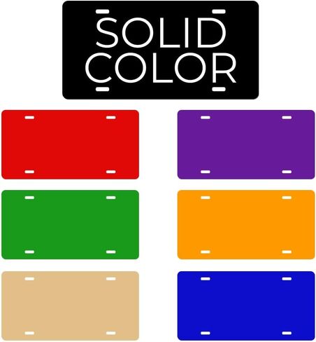 Personalized Custom Vanity License Plate for Cars & Trucks - Decorative Novelty Auto Accessory for Garage, Bar, or Home Display - Upload Your Logo for Your Business (Solid Color) in Saudi Arabia