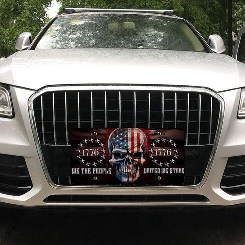 لوحة ترخيص أمريكية للعلم أمريكي - 1776 We The People Grunge Aluminium Tag ، لوحة زخرفية وطني 12 × 6 in Saudi Arabia