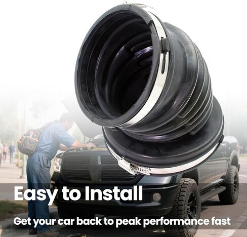مرنان Astrosync Air Courtake Resonator Upperr خرطوم أنبوب أنبوب Dodge RAM 2500 3500 4500 5500 مجهز بـ 6.7 لتر Cummins Diesel Motors 2007-2018. in Saudi Arabia