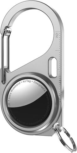 سلسلة مفاتيح حامل AirTag، حافظة Airtag واقية مع حلقة معدنية، حافظة Airtag مقاومة للصدمات للغاية مع مشبك زنبركي، ملحق Airtag للمفاتيح والحيوانات الأليفة والأمتعة وحقائب الظهر in Kuwait