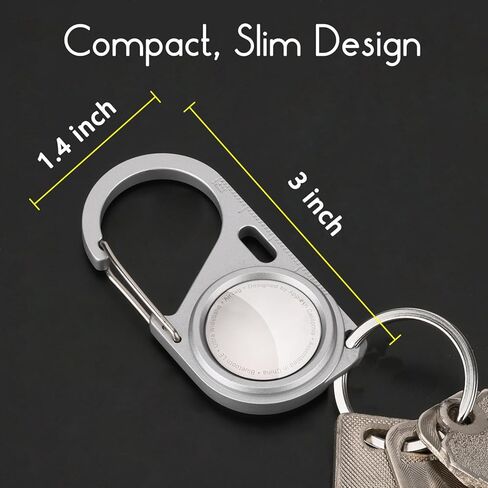 سلسلة مفاتيح حامل AirTag، حافظة Airtag واقية مع حلقة معدنية، حافظة Airtag مقاومة للصدمات للغاية مع مشبك زنبركي، ملحق Airtag للمفاتيح والحيوانات الأليفة والأمتعة وحقائب الظهر in Kuwait