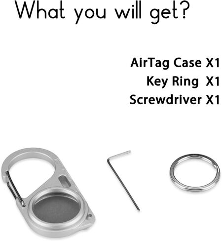 سلسلة مفاتيح حامل AirTag، حافظة Airtag واقية مع حلقة معدنية، حافظة Airtag مقاومة للصدمات للغاية مع مشبك زنبركي، ملحق Airtag للمفاتيح والحيوانات الأليفة والأمتعة وحقائب الظهر in Kuwait