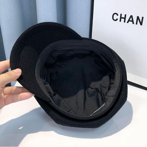 Women Newsboy Hats Female Retro Berets Cap Autumn Winter Ladies Octagonal Hat Classic Painter Caps (US, Alpha, One Size, Khaki) in Saudi Arabia