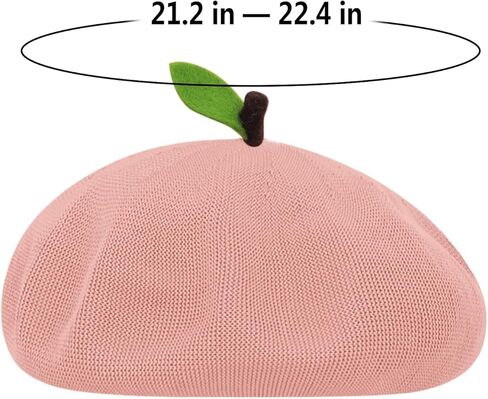 Green Leave Fruit Beret Womens Summer Slouchy Crochet Artist French Painter Hat Cosplay Cute Funny Kawaii Cap in Saudi Arabia