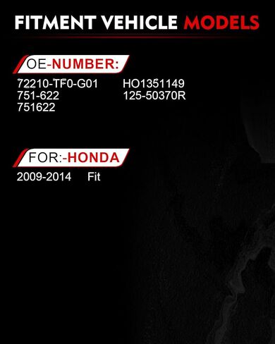 منظم نافذة الطاقة الجانبي للأماكن اليمنى مع المحرك من أجل: -Honda Fit Base 2009-2013 ، FIT EV 2013-2014 ، FIT Sport 2009-2013 ، 6 PINS CONNECTOR REPICAL OE# 72210-TF0-G01 751-622 in Saudi Arabia