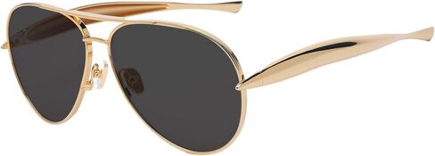 Oversized Aviator Sunglasses For Women 70s Retro 2025 Metal Shades with Gold Streamline Arms in Saudi Arabia