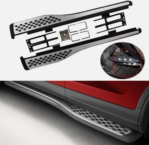 2pcs تشغيل لوحات تشغيل Honda CRV CR-V 2012-2016 خطوات جانبية كمل سيارة Nerf Bar ترقية جديدة مع جزيئات مضادة للانزلاق بالأبيض والأسود (للسيارات المخصصة فقط) in Saudi Arabia