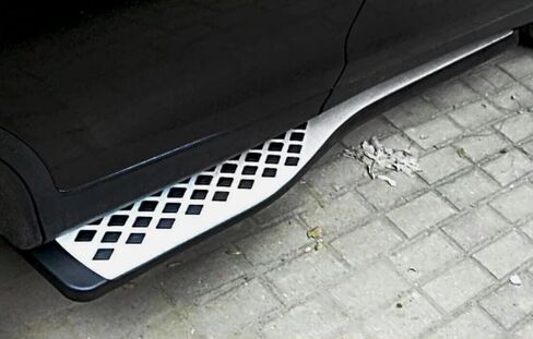 2pcs تشغيل لوحات تشغيل Honda CRV CR-V 2012-2016 خطوات جانبية كمل سيارة Nerf Bar ترقية جديدة مع جزيئات مضادة للانزلاق بالأبيض والأسود (للسيارات المخصصة فقط) in Saudi Arabia